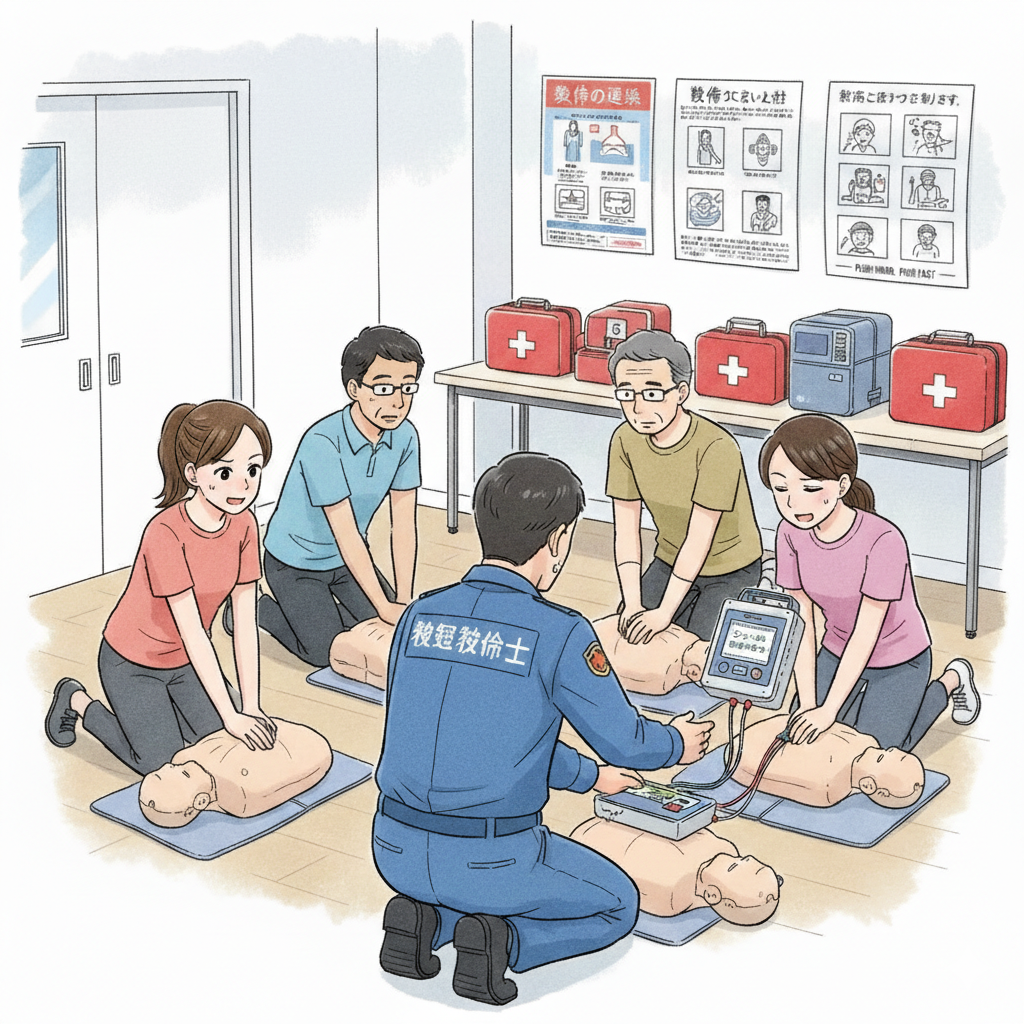 いざという時に備える。救急救命の研修を行いました！